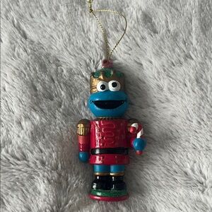 Sesame Street Cookie Monster Ornament - Red, Blue, Gold